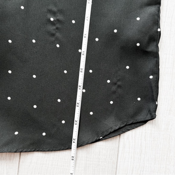 Banana Republic dark grey and white polka dot blouse - Picture 6 of 9